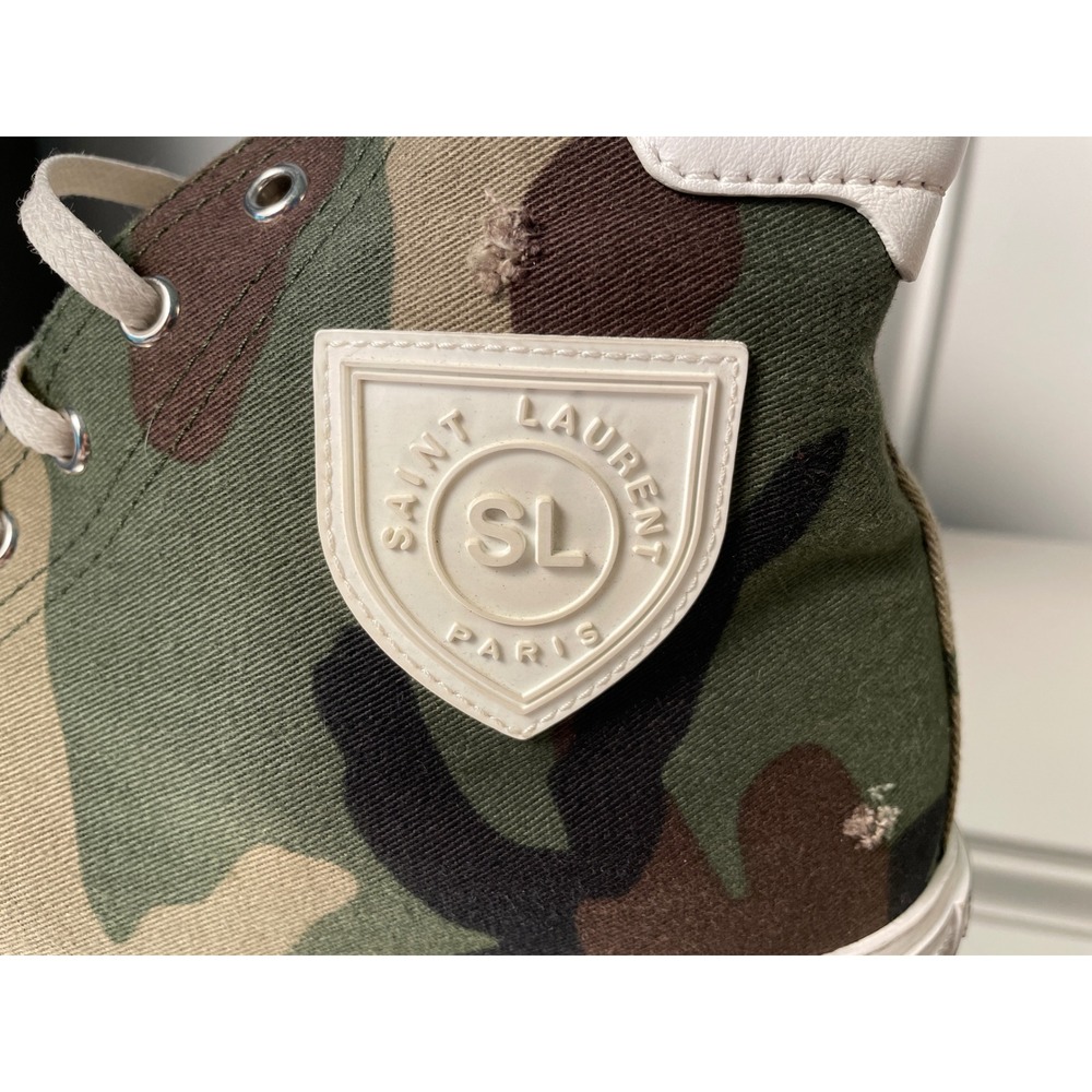 Saint Laurent 588275 Bedford Camouflage Moon Plus HiTop Men's sneaker shoe Eu 41 - Picture 8 of 10